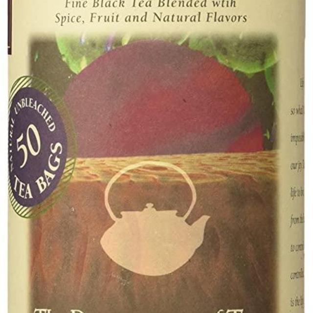 The Republic of Tea Cinnamon Plum Tea, 2.8 oz Tin, 50 Tea Bags, Spiced Black Tea | Caffeinated Tea