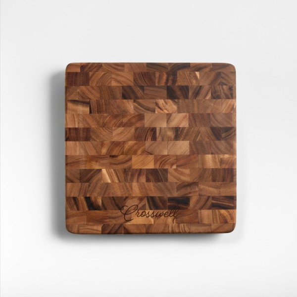 Personalized Square End Grain Cutting Board
