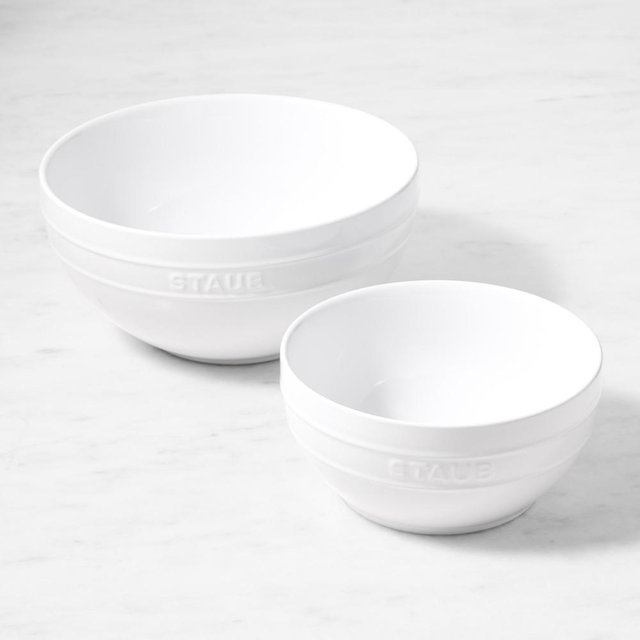 Staub Nested Mixing Bowl, Set of 2, White