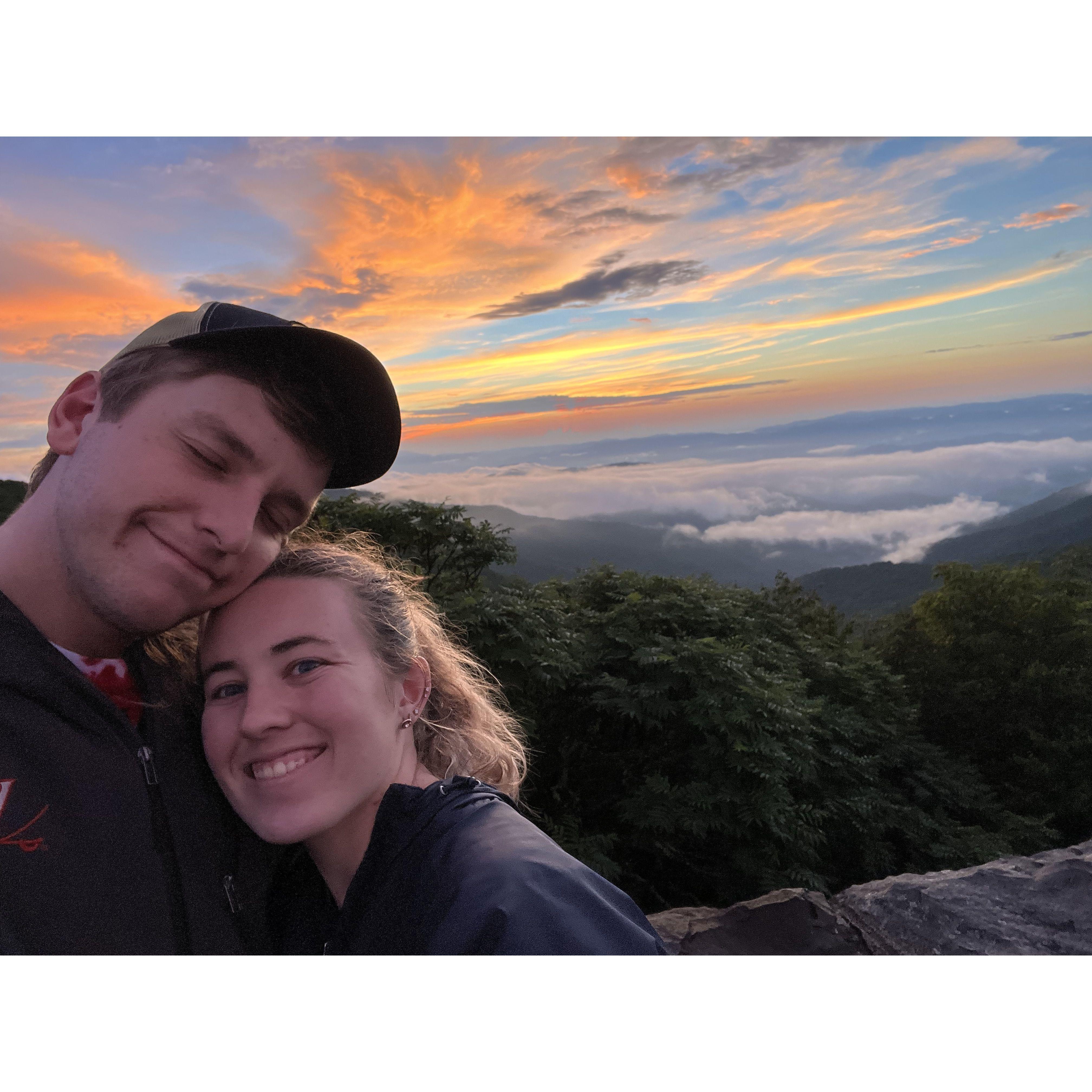 Sat back to watch sunsets around the world (this one on a trip to Asheville, NC in 2022)...