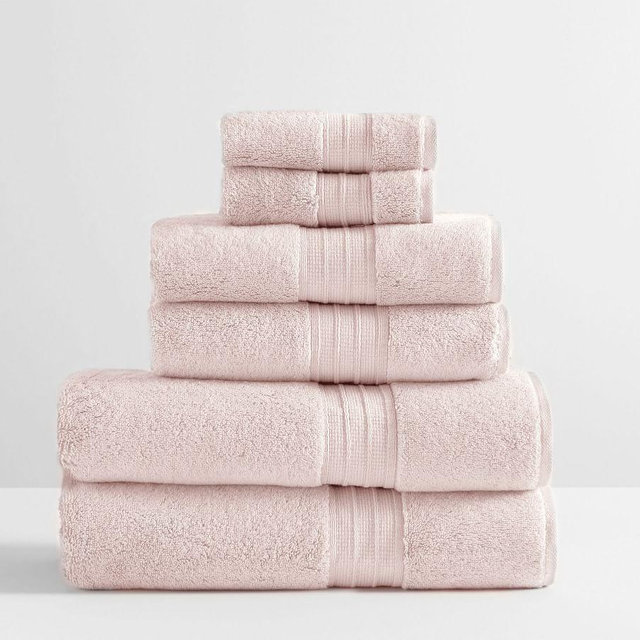 Soft Rose Hydrocotton Organic Bath/Hand/Washcloth, Set of 6
