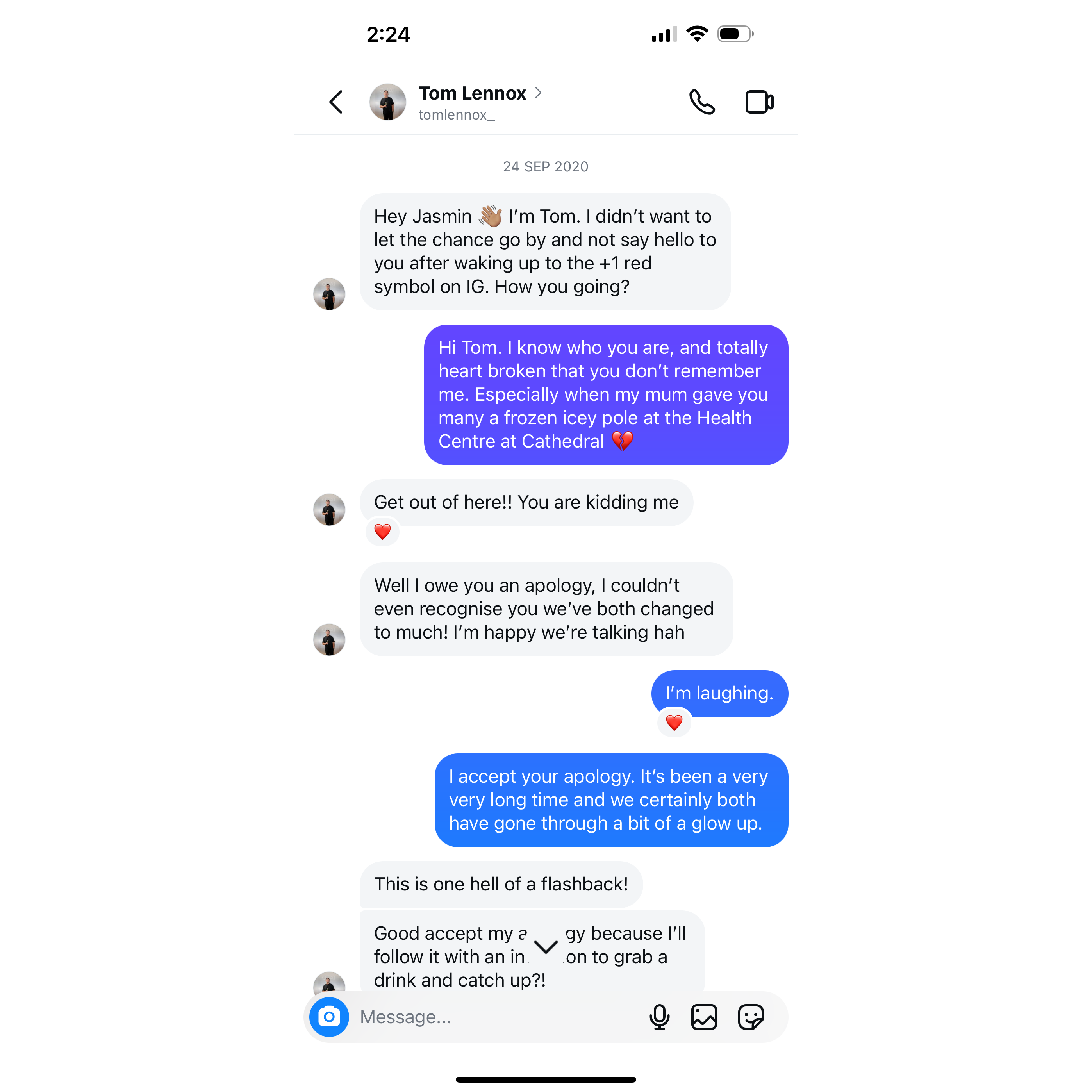 The message that started it all.