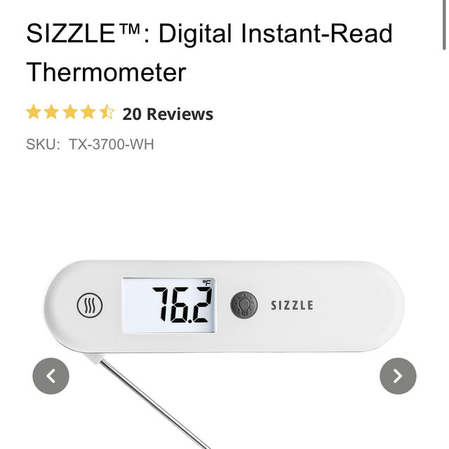 SIZZLE™: Digital Instant-Read Thermometer
