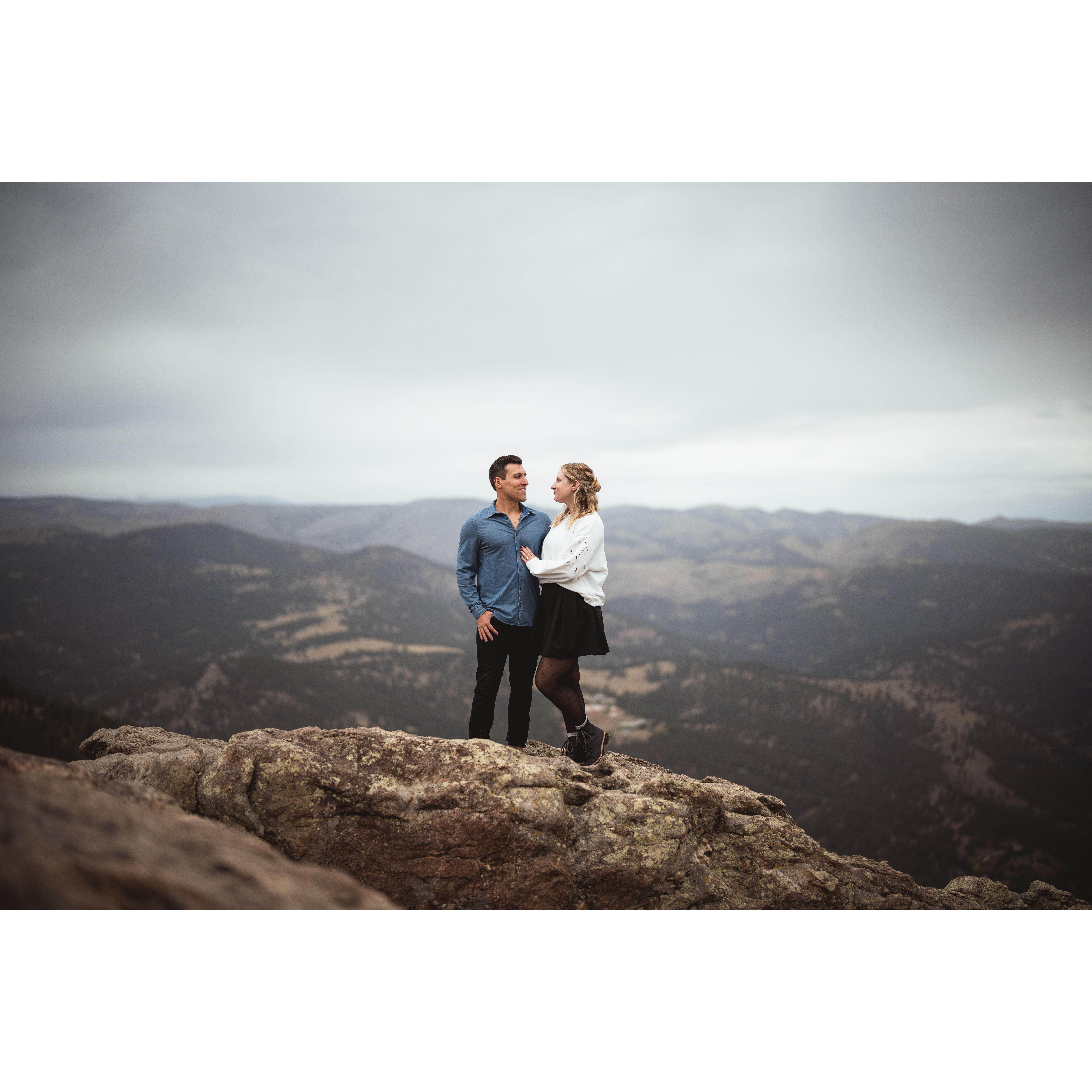Admiring each other instead of the scenery.