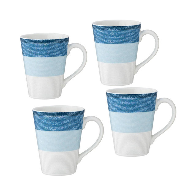 Noritake Colorscapes Layers 4 Piece Mug Set, 12 oz