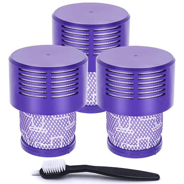 UPGRADED VERSION 3 PACK HEPA Replacement V10 Filters Compatible with Dyson V10 Cyclone series, V10 Absolute, V10 Animal, V10 Total Clean, V10 Motorhead, SV12, Part No. 969082-01, Washable and Reusable
