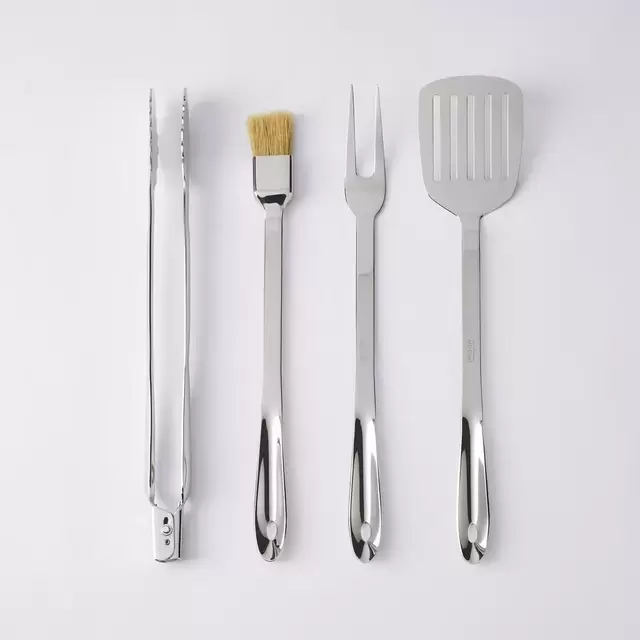 All-Clad 4-Piece Stainless Steel BBQ Tool Set