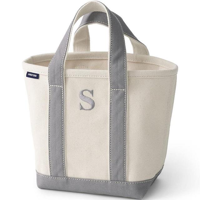 Lands' End unisex-adult Natural 5 Pocket Open Top Canvas Tote Bag