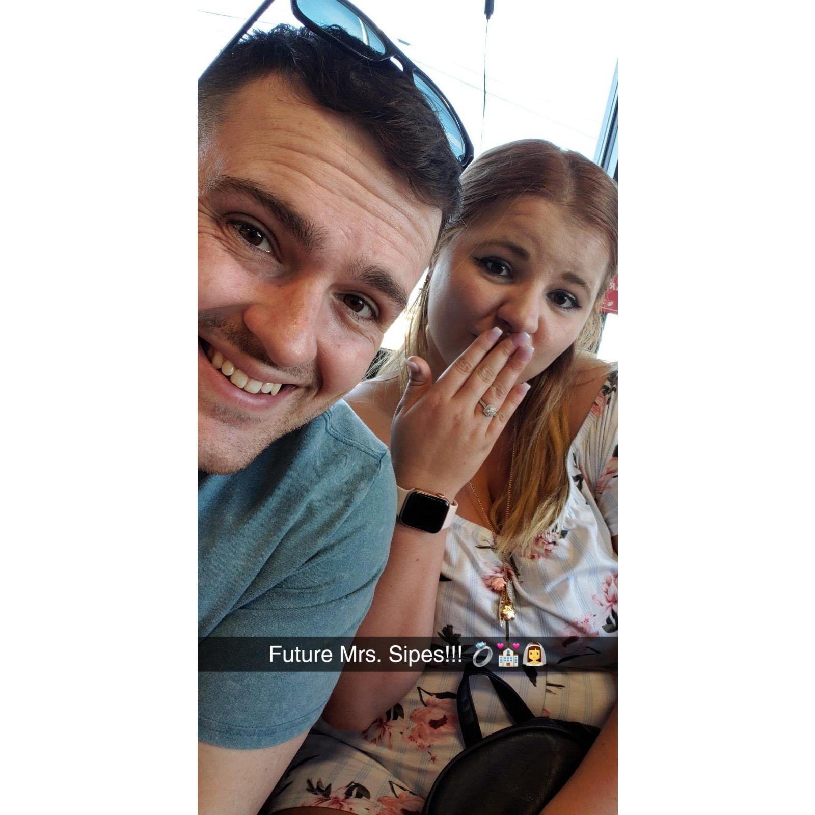 He popped the question!