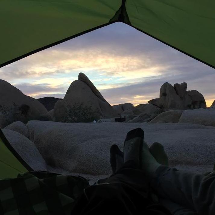 Campsite with a view at Joshua Tree National Park