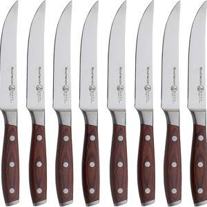 Messermeister Avanta Forged 5” Fine Edge Steak Knife Set - Pack of 2 - Pakkawood