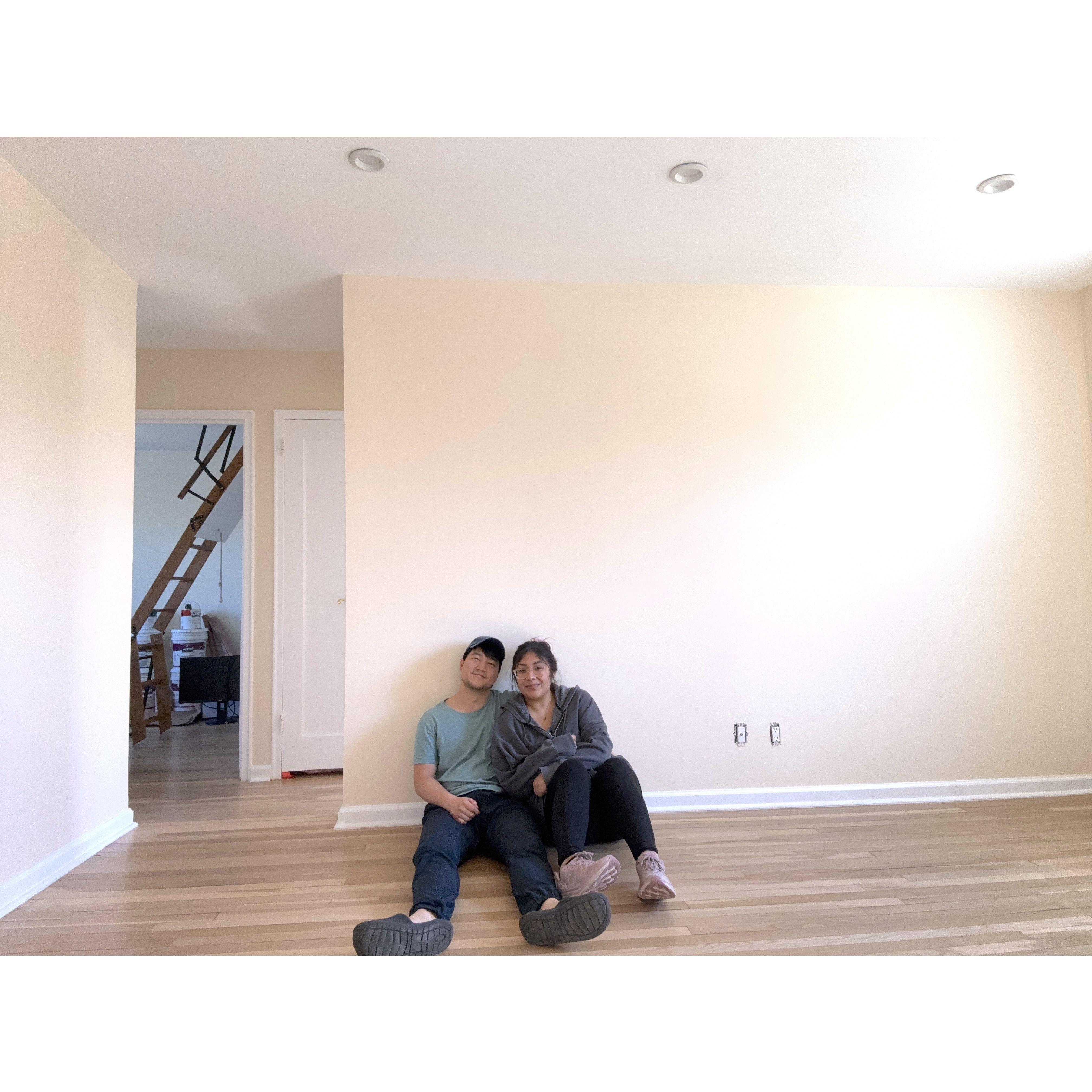 Our first photo in our new home!