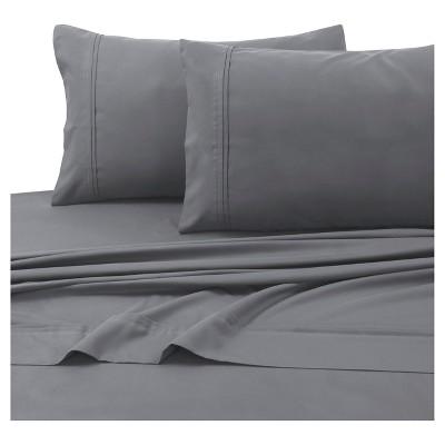 Microfiber Solid Deep Pocket Sheet Set (King)Gray 110 GSM - Tribeca Living