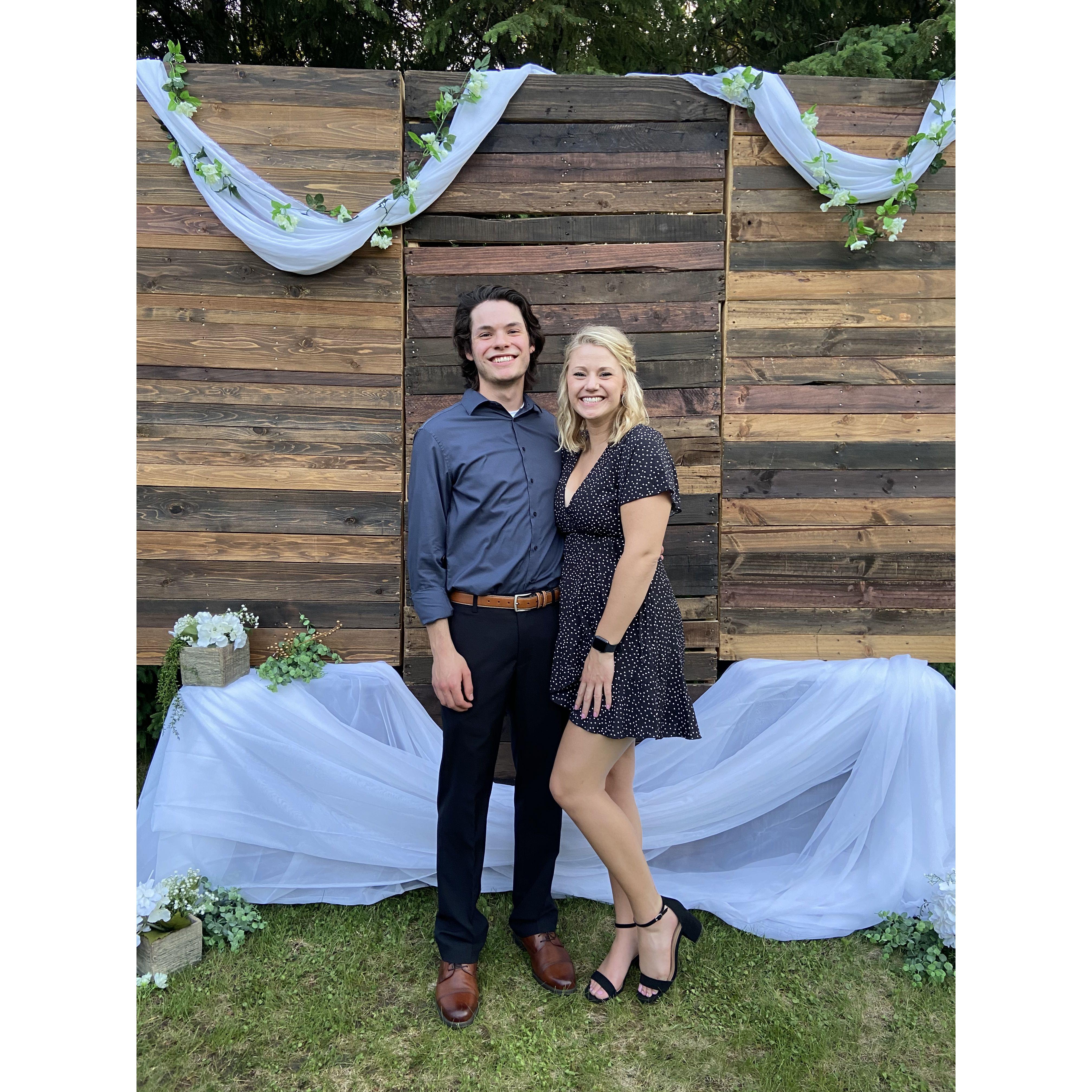 The first wedding we went to, together! May 2021