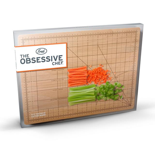 The Obsessive Chef Bamboo Cutting Board, 9-inch by 12-inch