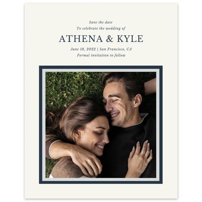 Navy, Blue Wedding Digital Save the Date - Weyers Portrait