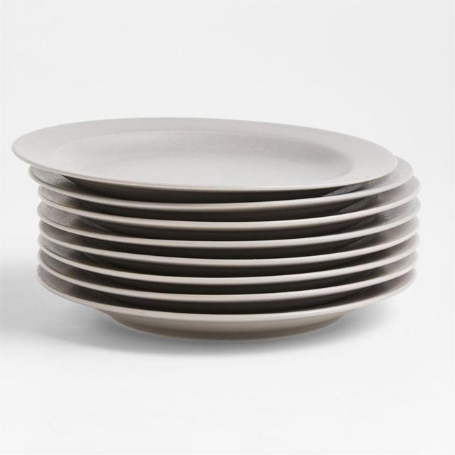 Paige Grey Salad Plates, Set of 8