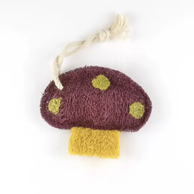 Mushroom Natural Loofah Kitchen Scrubber