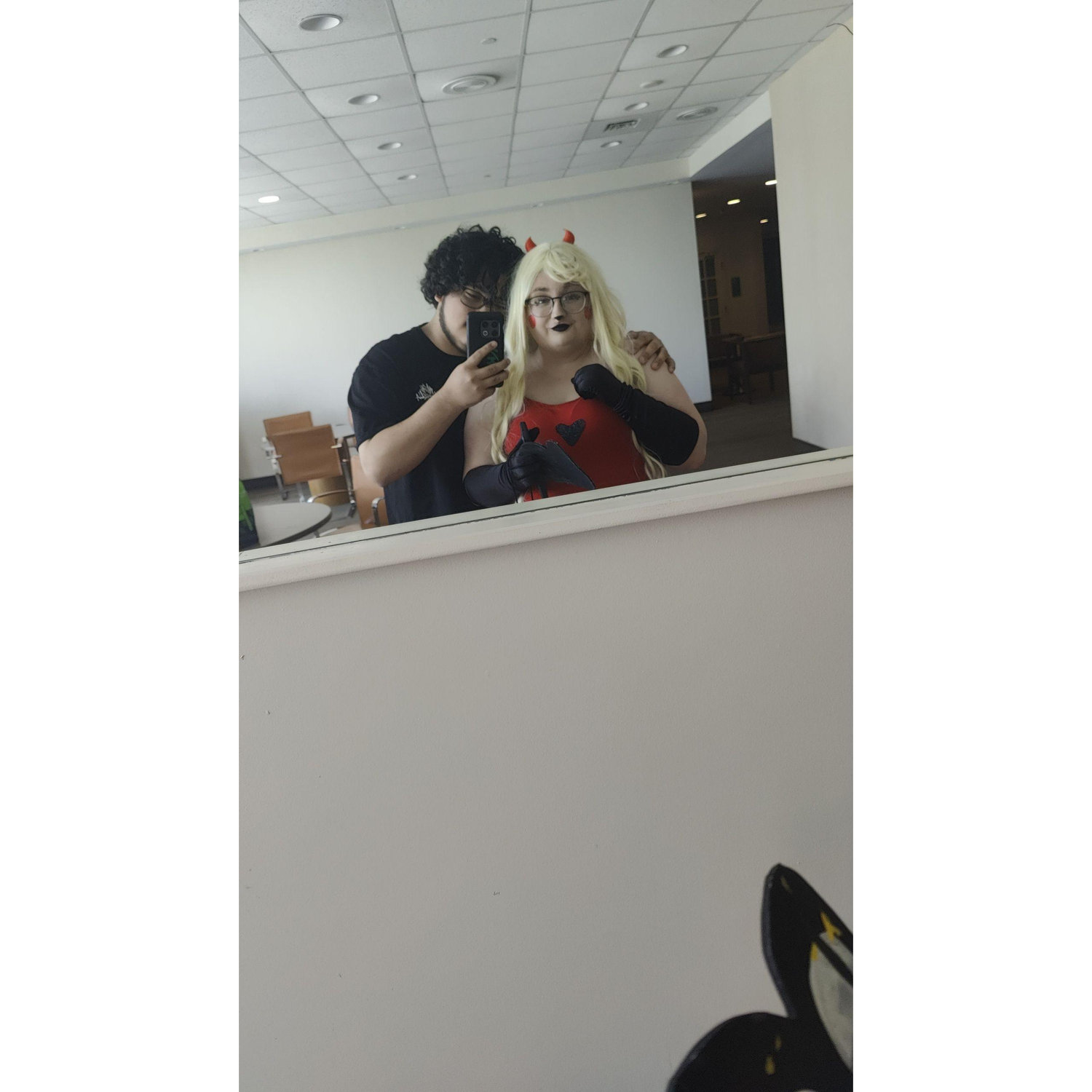 Picture we took right before I competed in a cosplay contest