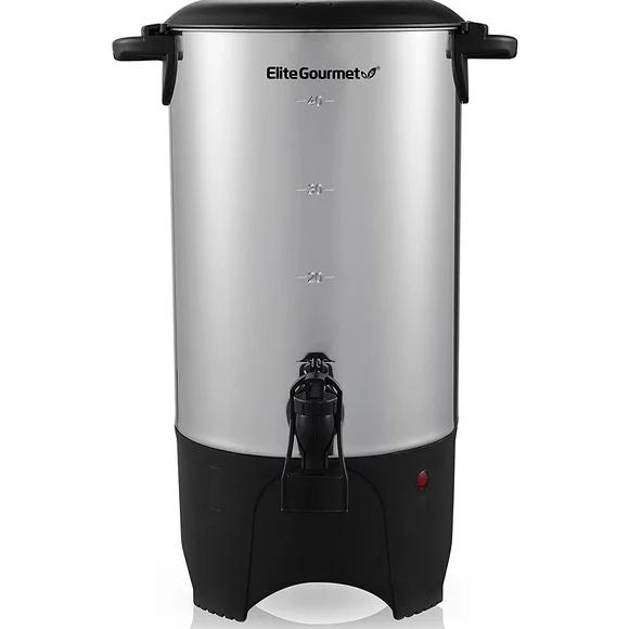 Elite Gourmet Stainless Steel 40 Cup Coffee Urn