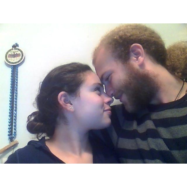 Snuggle session shortly after we started dating