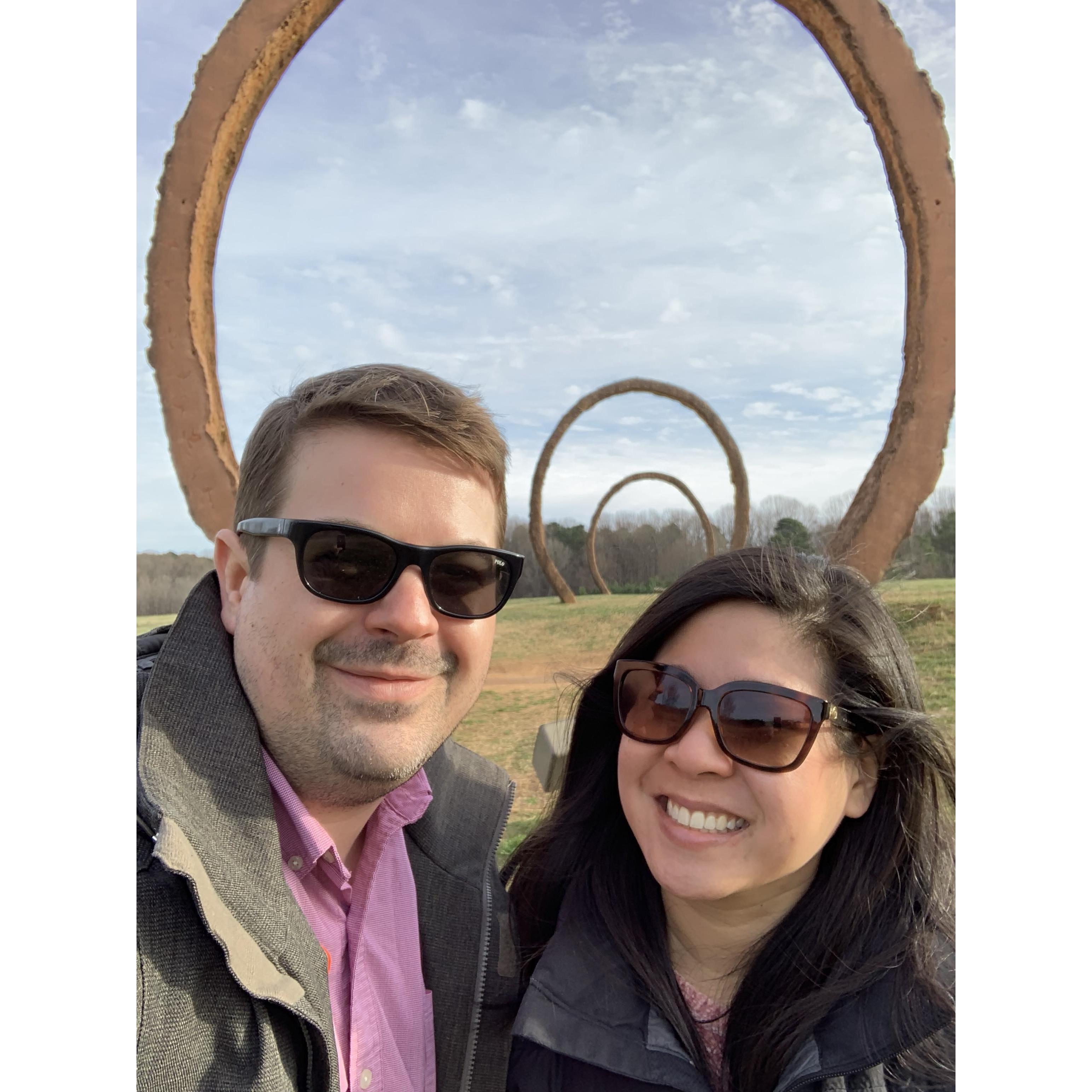 NC Museum of Art - a structure on one of the Park's trails