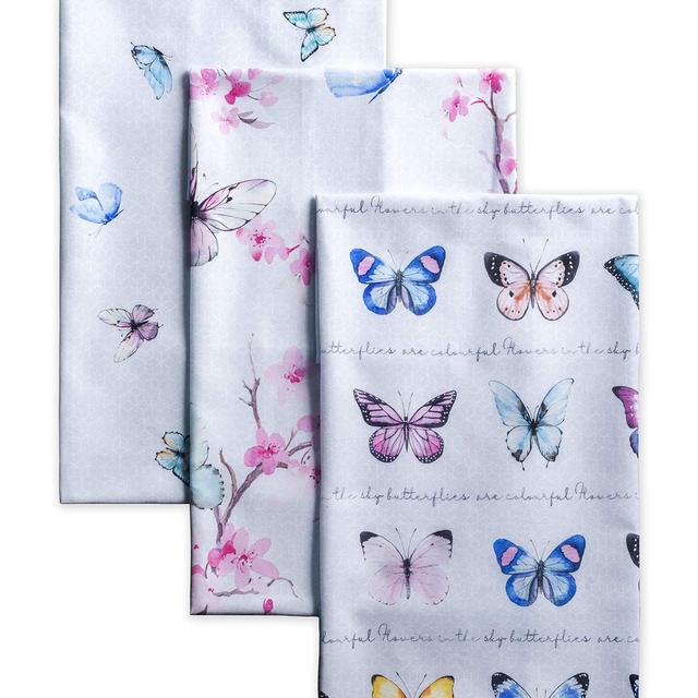 Maison d' Hermine Blossoms in Spring 100% Cotton Set of 3 Multi-Purpose Kitchen Towel Soft Absorbent Dish Towels Tea Towels Bar Towels Spring/Summer (20"x27.50")