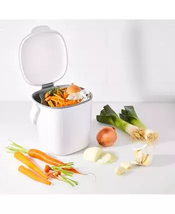 OXO Easy Clean 0.75 Gallon Compost Bin, White