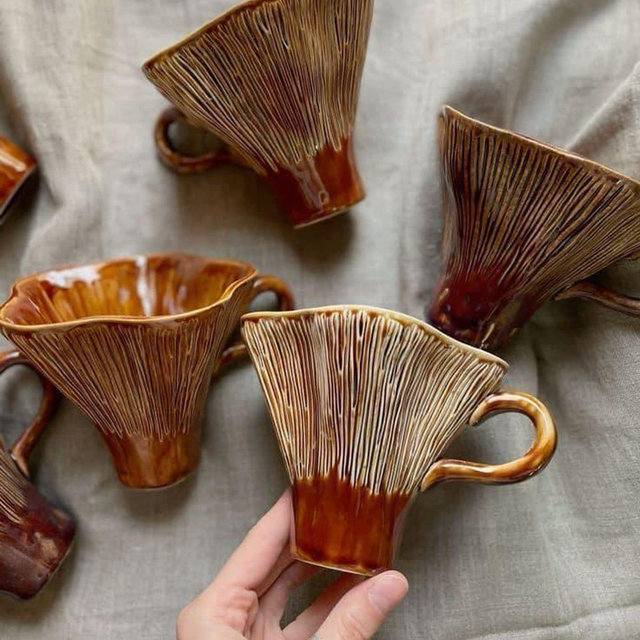 Handmade Ceramic Mushroom Coffee Cup - Unique Forest-Inspired Design Gift for mom and for Mother's Day Mother days mug for mom