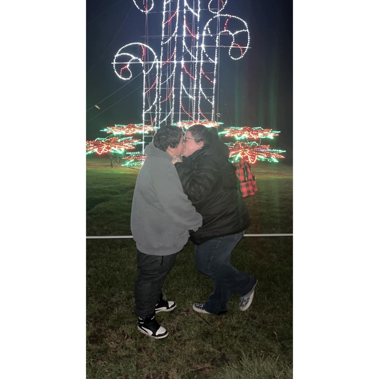 Winterfest of lights in Ocean City, MD during our first Christmas together.