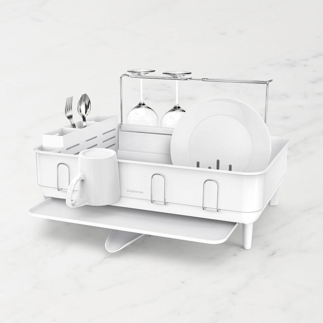 simplehuman Standard Steel Frame Dishrack, White