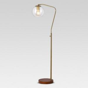 Madrot Glass Globe Floor Lamp Brass Includes Energy Efficient Light Bulb - Project 62™