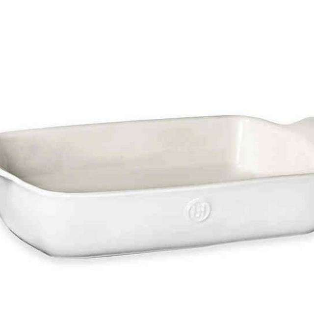 Emile Henry Modern Classics Large Rectangular 4 qt. Baking Dish in White
