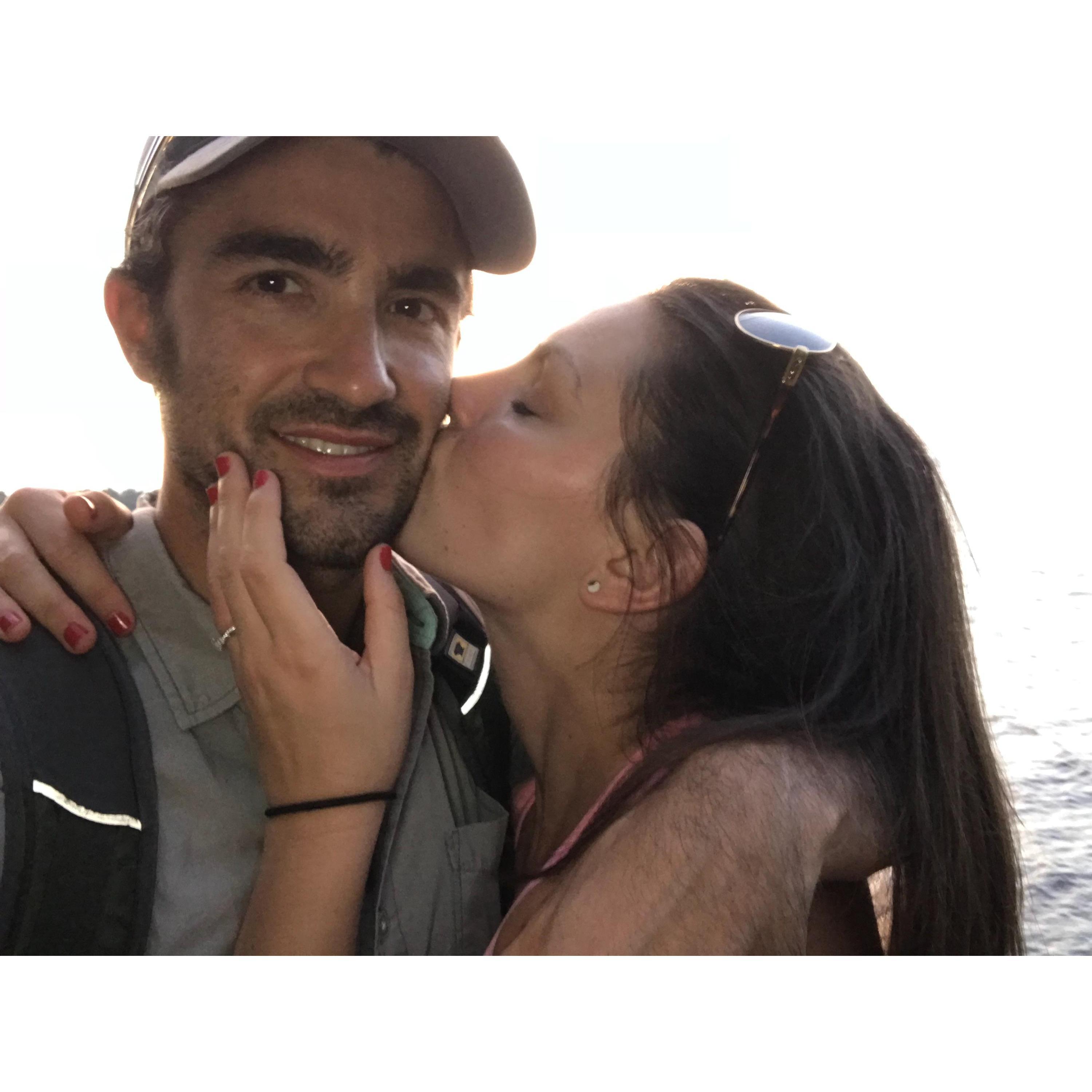 Just got engaged @ Red Rocks Park in Vermont!