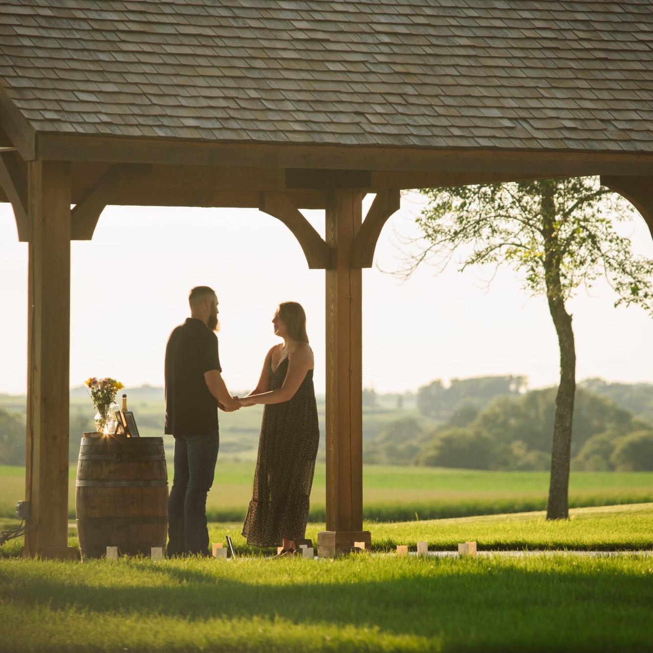 The proposal happened at our venue!