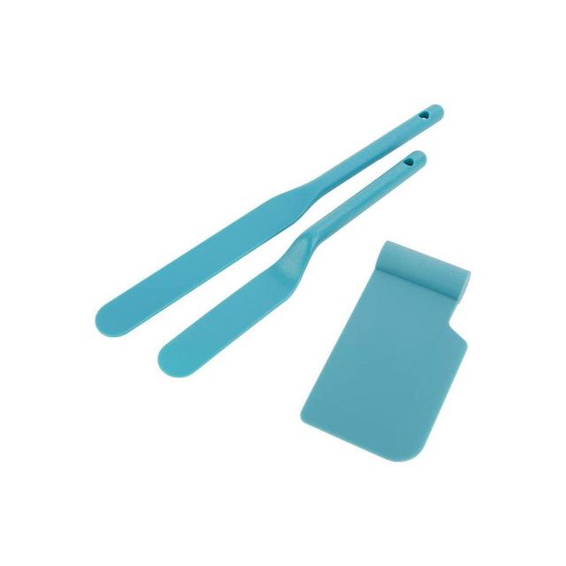 Lexi Home 3-Piece Nylon Baking Spatulas & Bowl Scraper Set - Blue