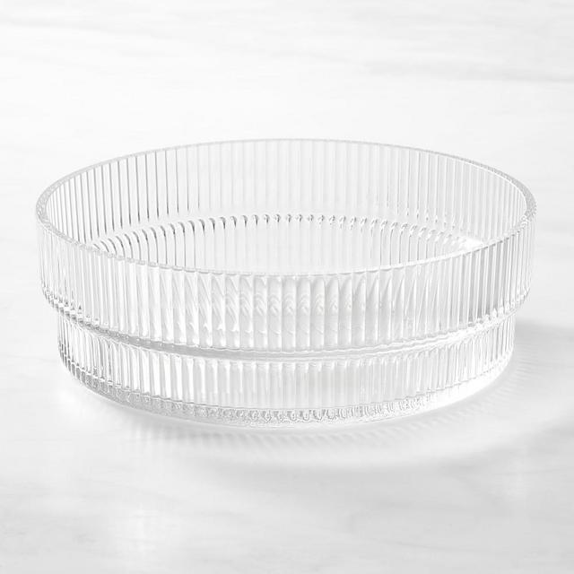 Optic Glass Serving Bowl, Each, Shallow