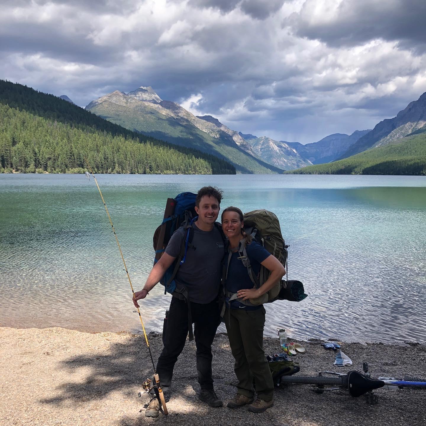 After backpacking in Glacier National Park on our road trip in 2020.