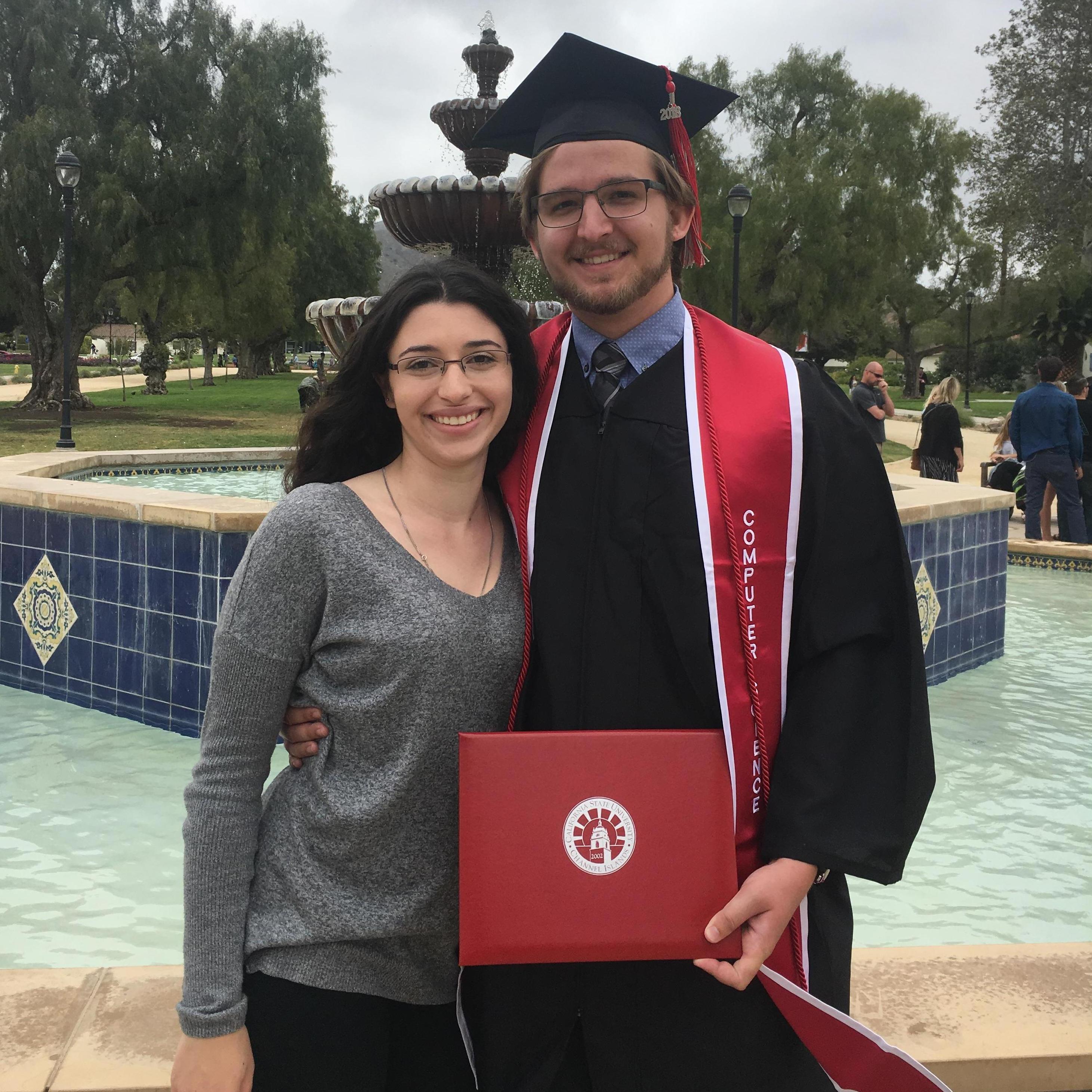 Shawn's graduation from CSU Channel Islands in Spring 2018.