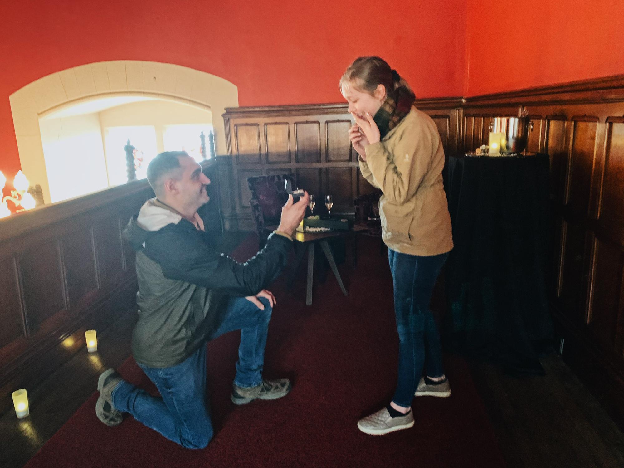 Our engagement at Edinburgh Castle in Scotland.