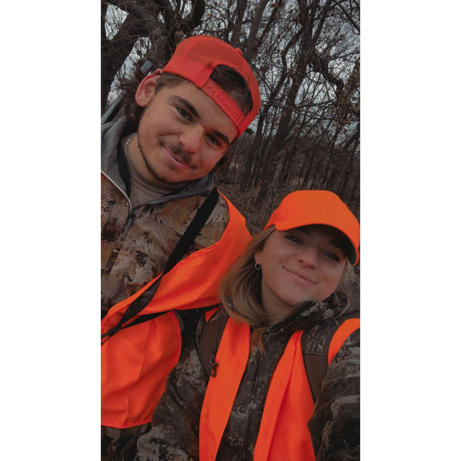 Our first time hunting together, Cayla's first time hunting ever!