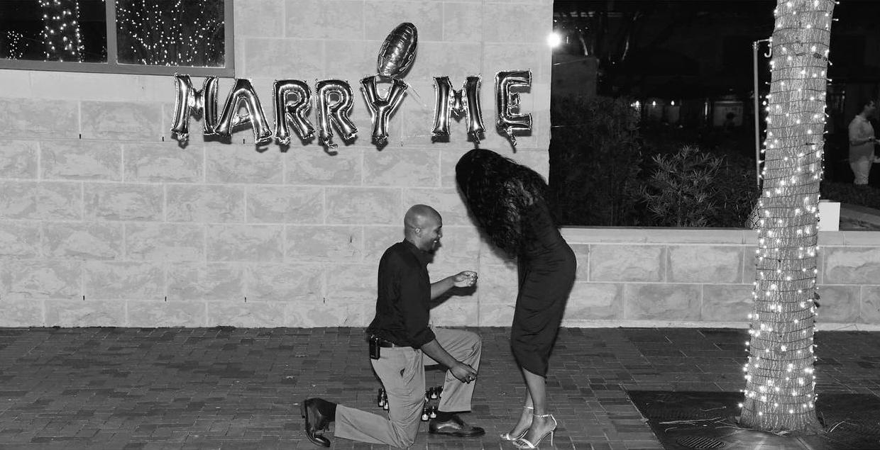 He popped the question!