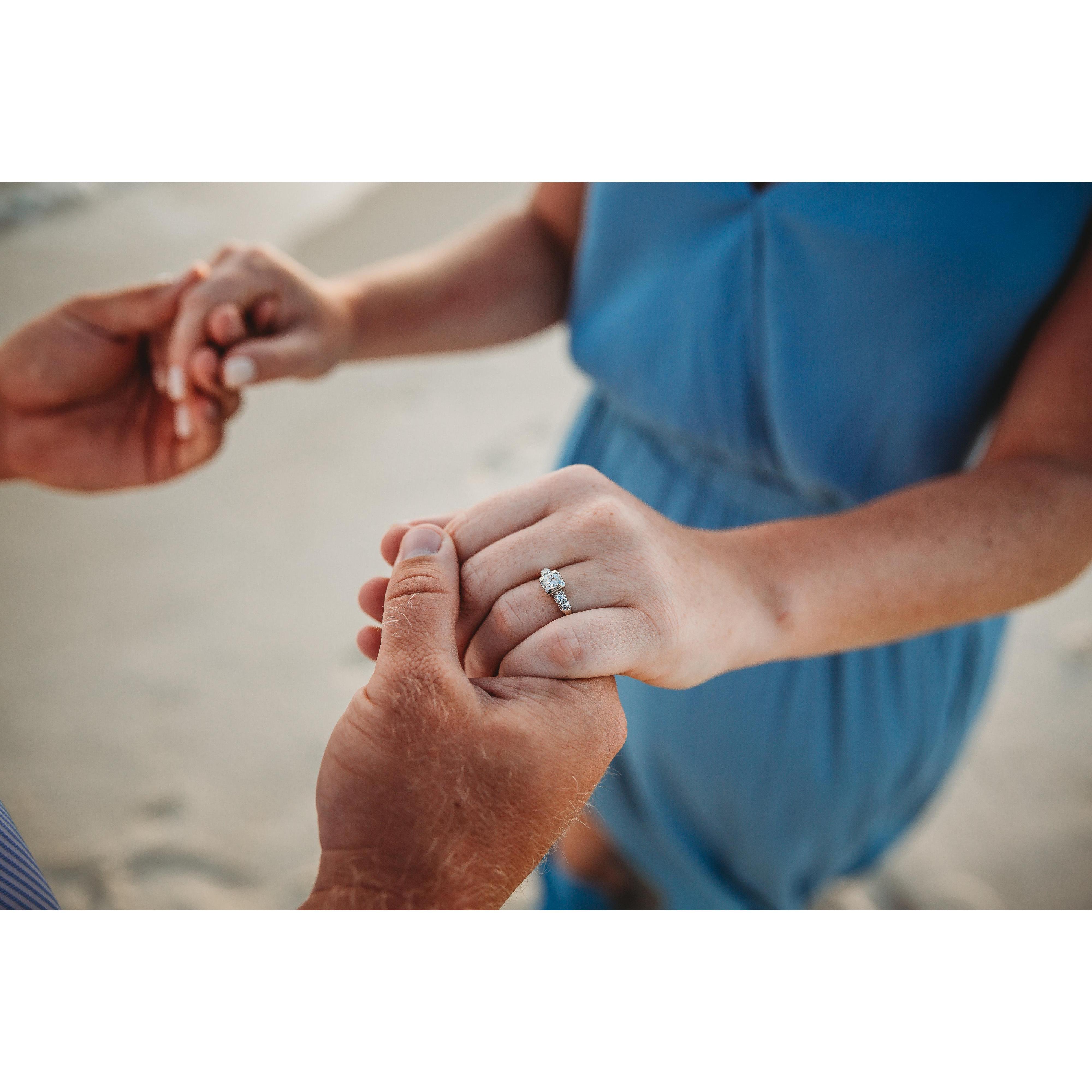 Spencer proposed with my Grandmother’s engagement ring