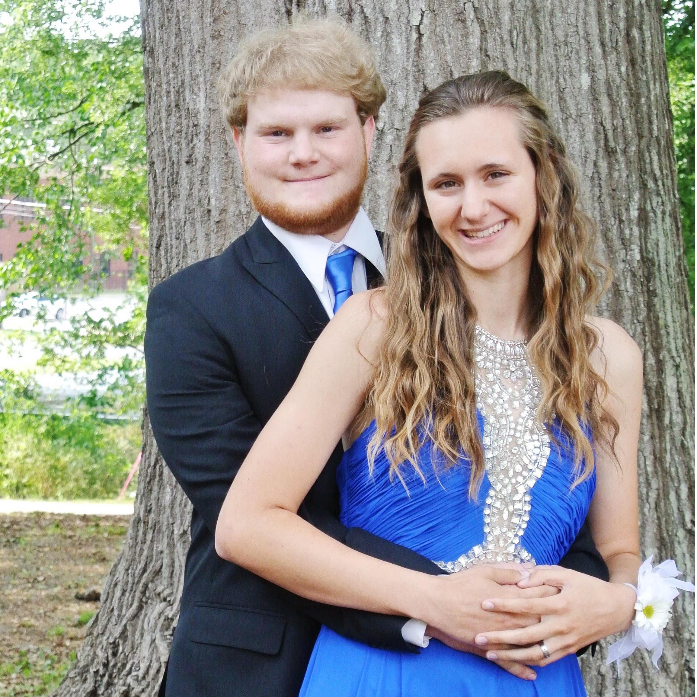 Our third prom, Olivia's senior year of high school, 2016