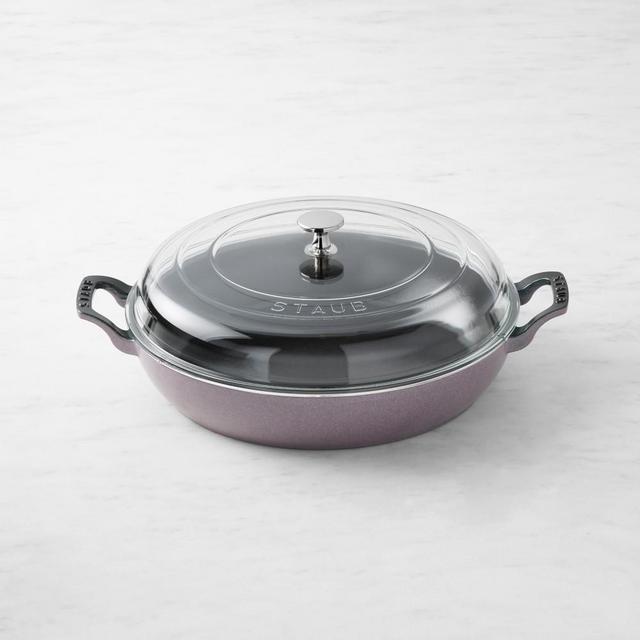 Staub Enameled Cast Iron Braiser with Glass Lid, 3 1/2-Qt., Lilac