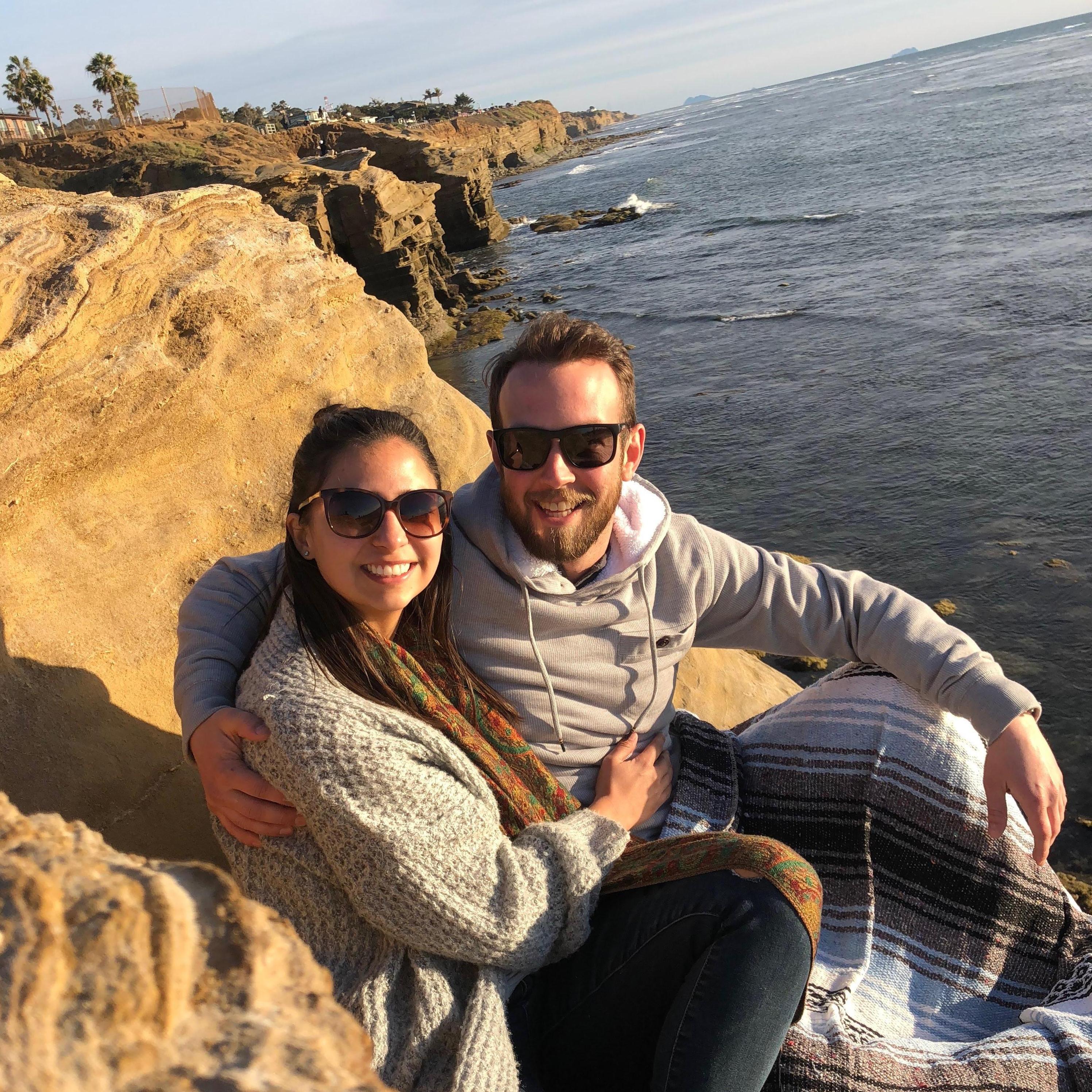 Cliff picnics in San Diego, CA.