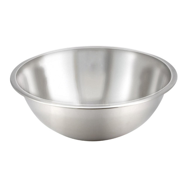 Winco Mixing Bowl, Economy, Stainless Steel, 5 Quart