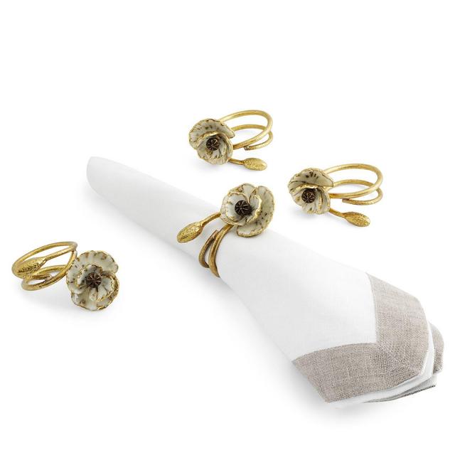 Michael Aram Anemone Napkin Rings, Set of 4