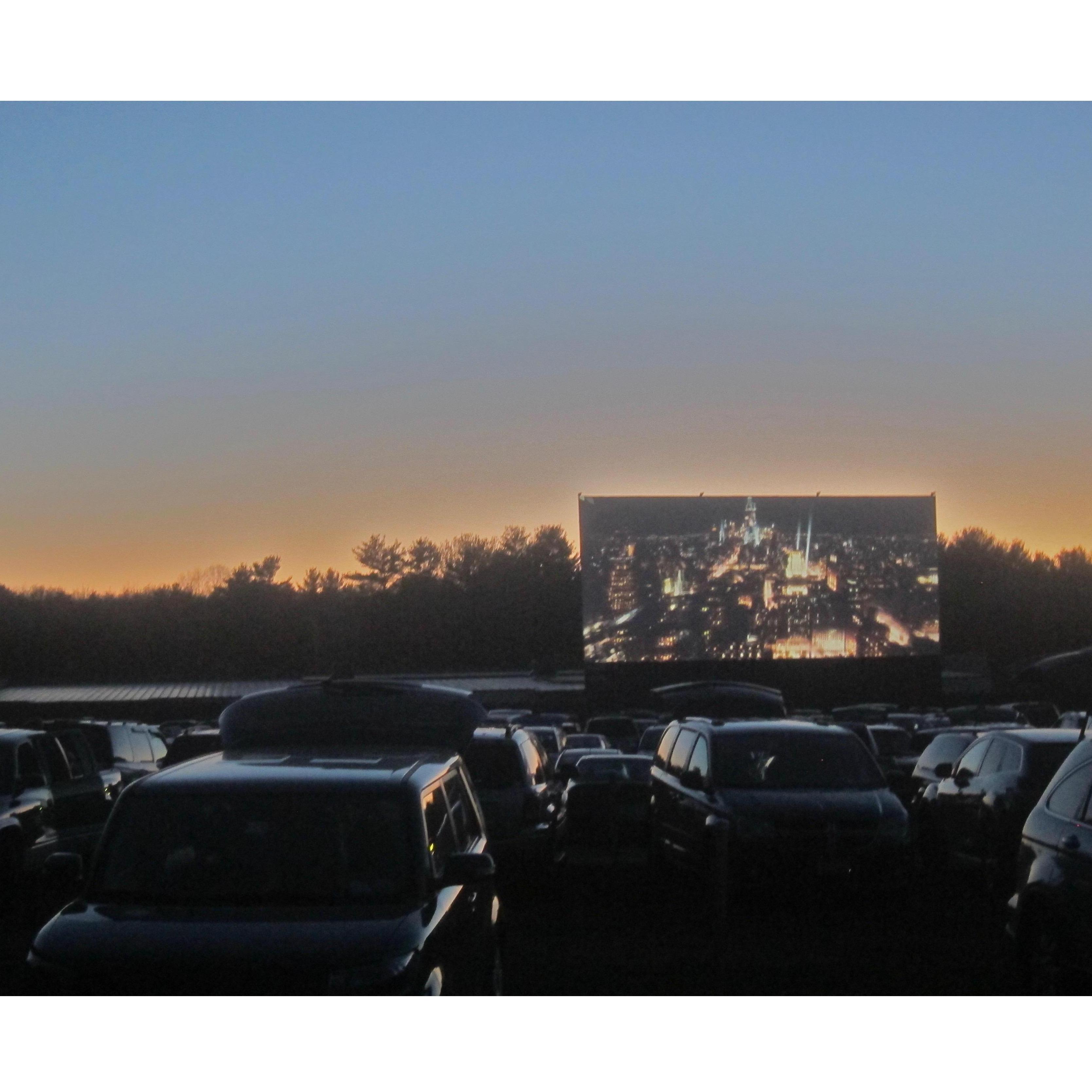 Our friend Mike used this photo from one of our drive-in date nights to design our awesome Save the Dates! Check out his work at michaelryanbrennan.com