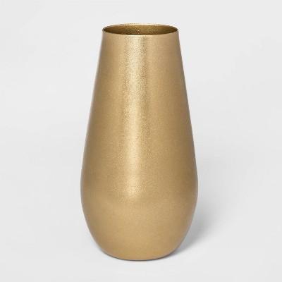 11.6" x 6" Brass Hurricane Vase Gold - Threshold&#153;
